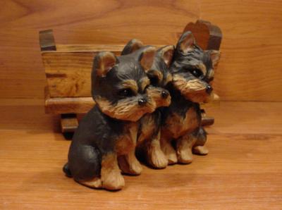 Original Yorkie Yorkshire Terrier Dog Sculpture Claydogz Mandyo OOAK